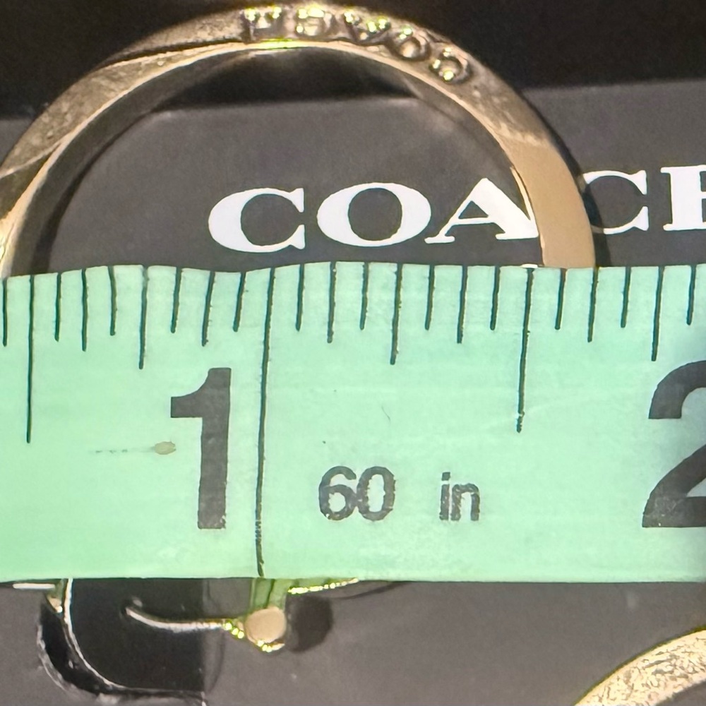 Coach Shiny Gold Hoop Earrings - Picture 4 of 4